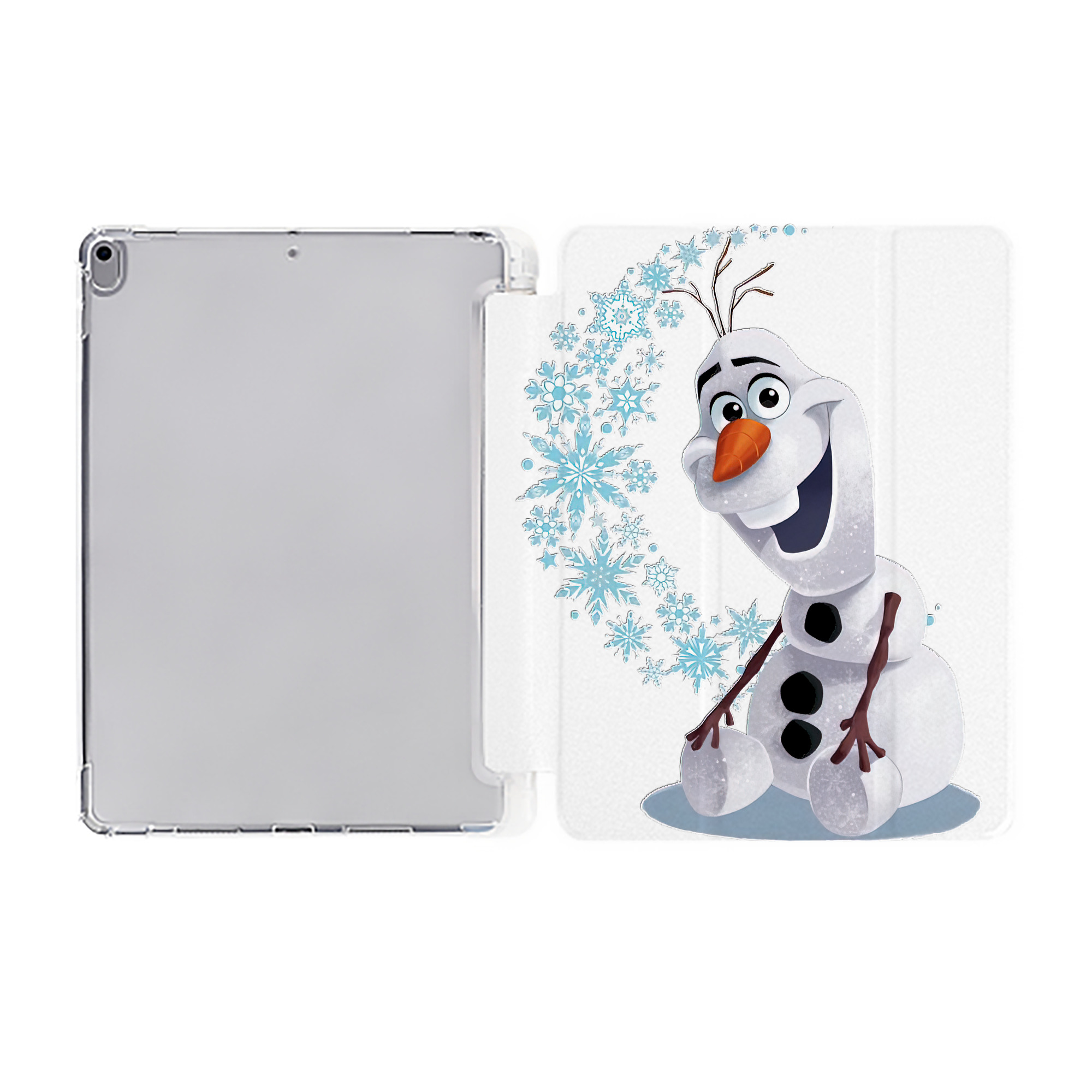 （画像用） アナと雪の女王 アンナ エルサ Frozen Anna Elsa IPad ケース ペン収納付き 三つ折りスタンド PUレザー×シリコン 対応機種9.5/10.5/10.9インチ
